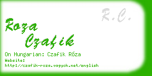 roza czafik business card
